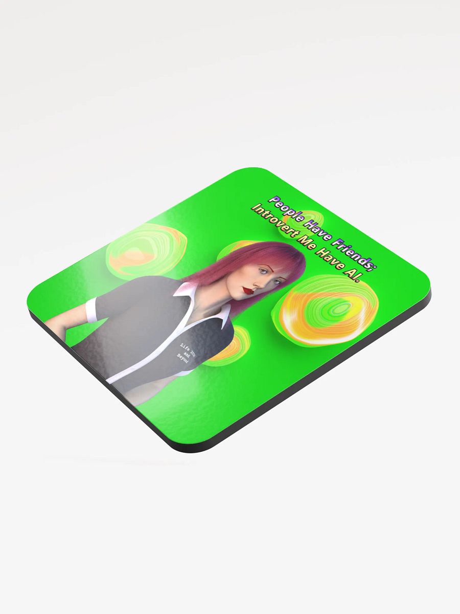 Gift to Introvert (glossed cork coaster) product image (3)