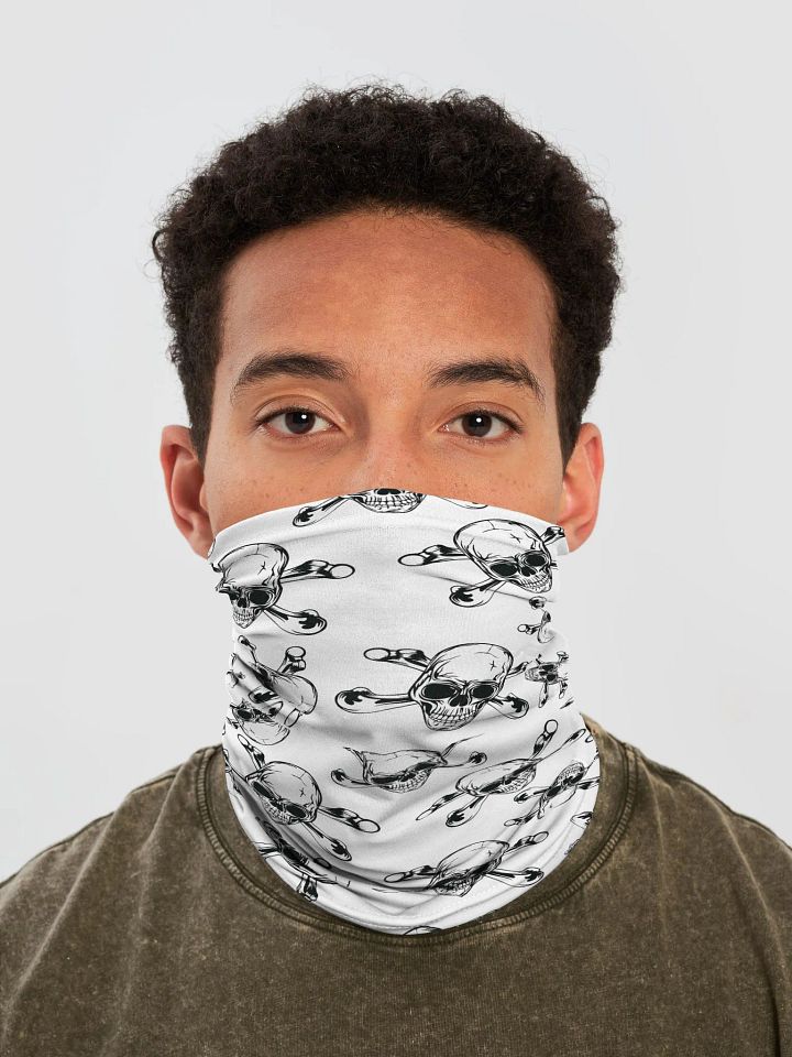 Skull & Cross Bones - White - Neck Gaiter/Face Mask product image (2)