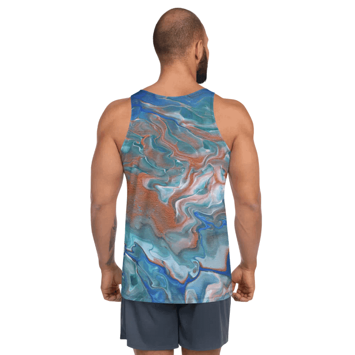Metallic Orange Fluid Acrylic Tank Top product image (2)