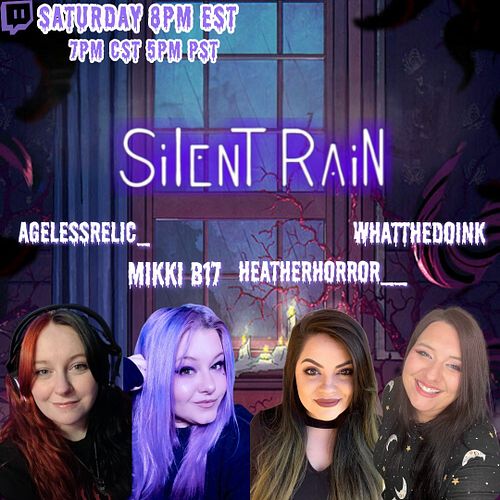 Tomorrow night I'm Collabing with 
@mikkiblive 
@heatherhorror__ 
@whatthedoink 
 for some spooky fun!

8pm EST! on the 💜Purp...