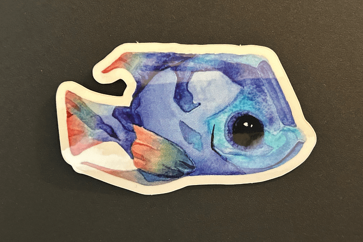Watery Plentifin Vinyl Sticker product image (1)