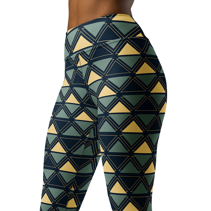 Triangulated Night Geometric Print Yoga Leggings product image (1)