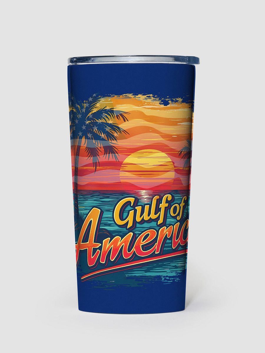 The Gulf of America with Sunset Flag Tumbler product image (1)
