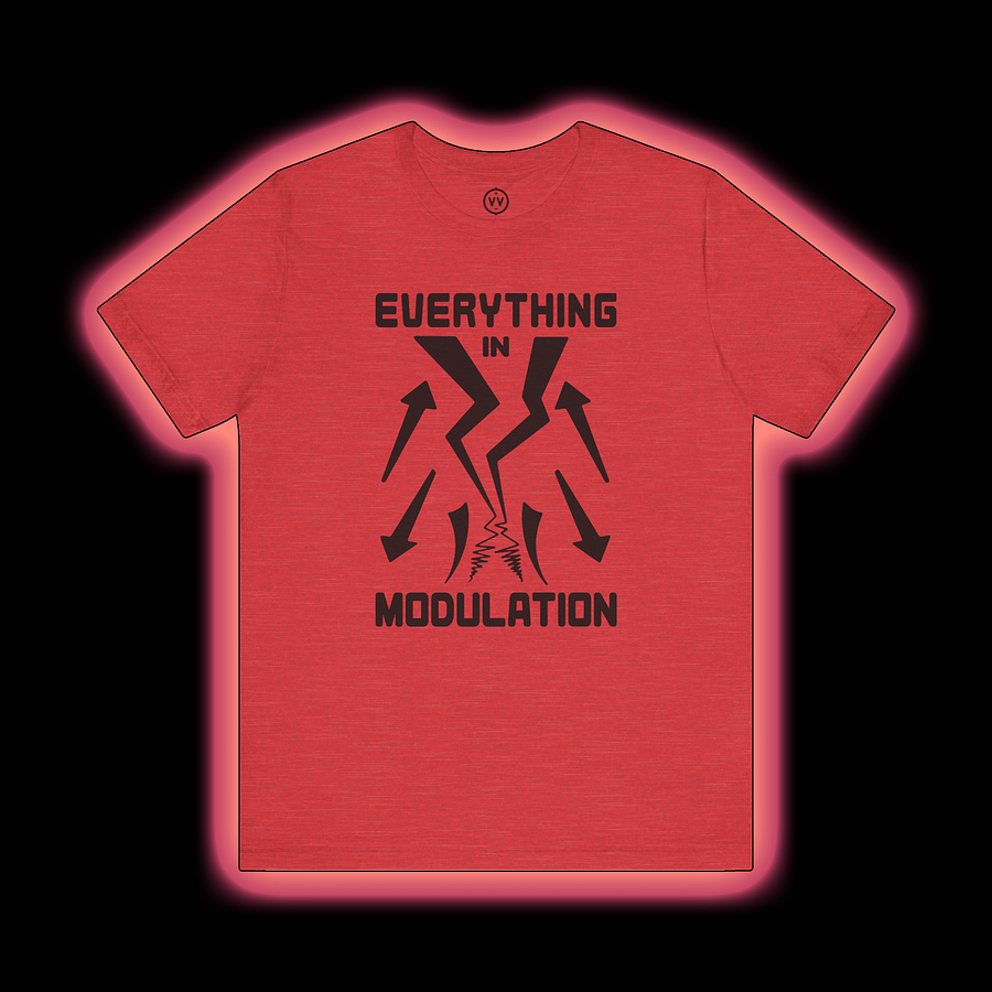 Modular Synthesizer T-Shirt - Everything In Modulation (Make Noise Maths) BLACK PRINT product image (1)