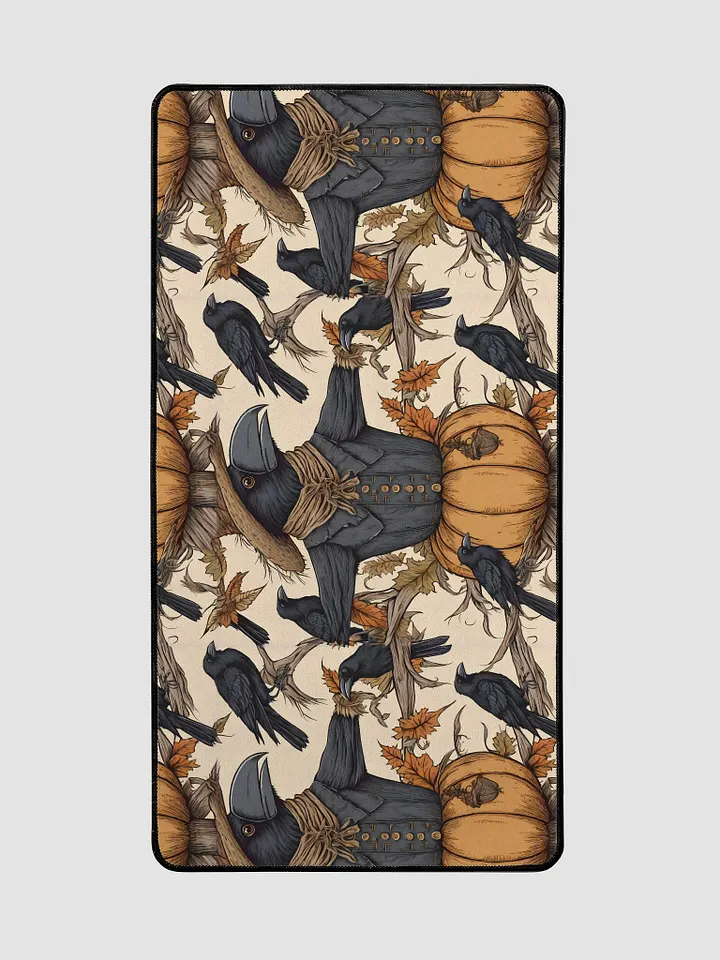 Desk Mat (31.5x15.5 inches) - Harvest Scarecrow Vintage Illustration Design product image (2)