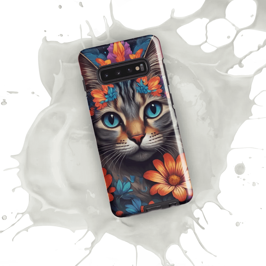 Floral Feline Fantasy: Blossoming Cat Samsung Galaxy product image (9)