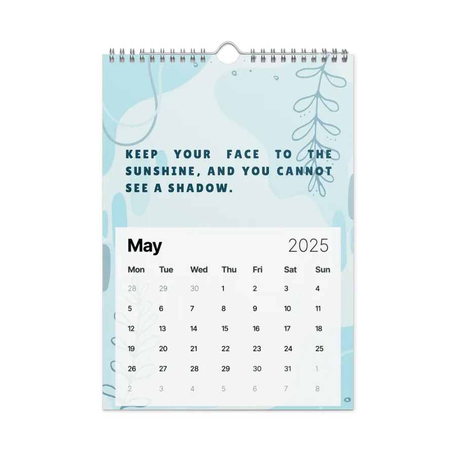 FLORAL INSPIRATIONAL QUOTES WALL CALENDAR 2025 product image (10)