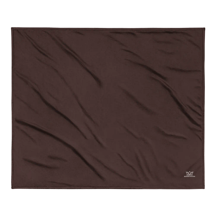 Bearded Woodz Embroider Sherpa Blanket (Brown/ White) product image (2)