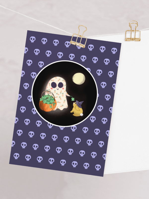 Little Ghost's Magic Friend - Greeting Card product image (1)