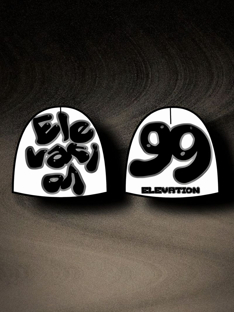 Elevation Beanie White,Black&Grey