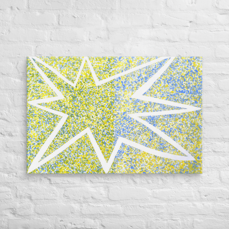 Yellow on Blue Blue on Yellow (2008) on canvas (24" x 36") product image (2)