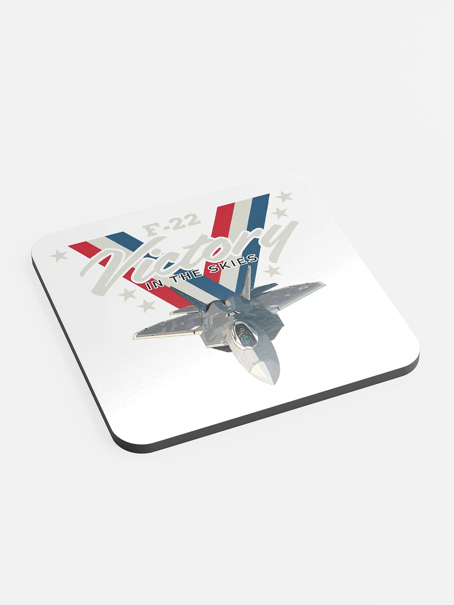 Victory in the Skies F-22 Raptor Glossy Cork Coaster product image (2)
