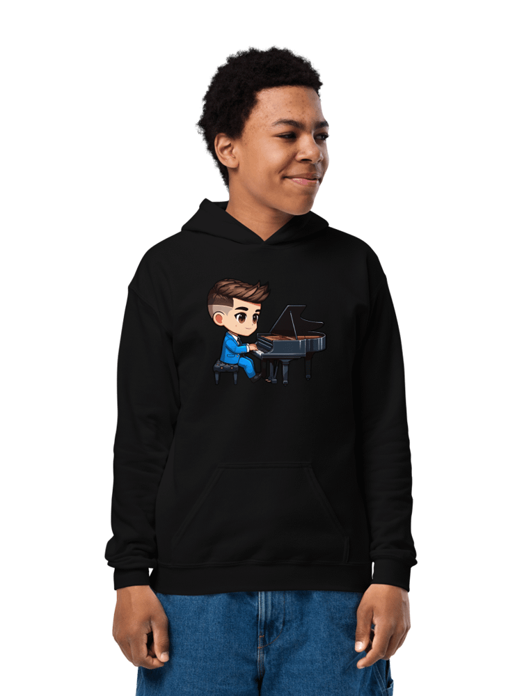 Kid Pianist Youth Hoodie product image (1)