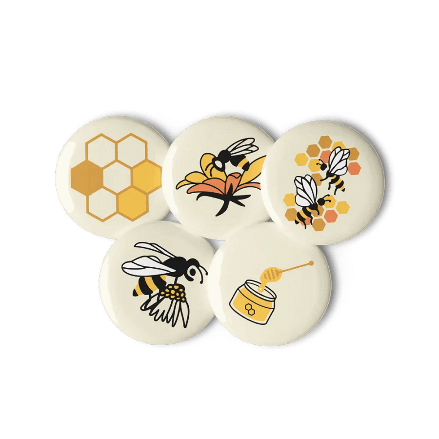 Honeycomb Delight Pin Button Set product image (2)