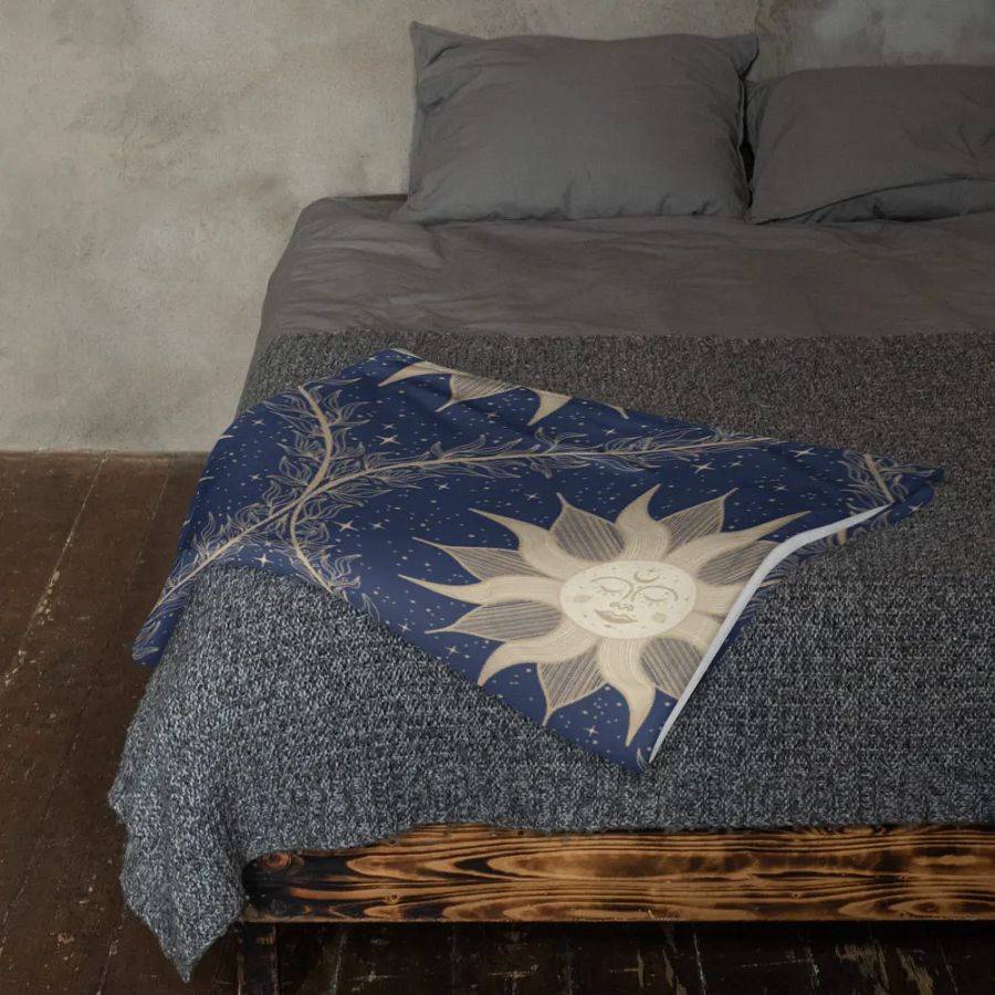 Mystic Suns and Leaves Throw Blanket product image (11)