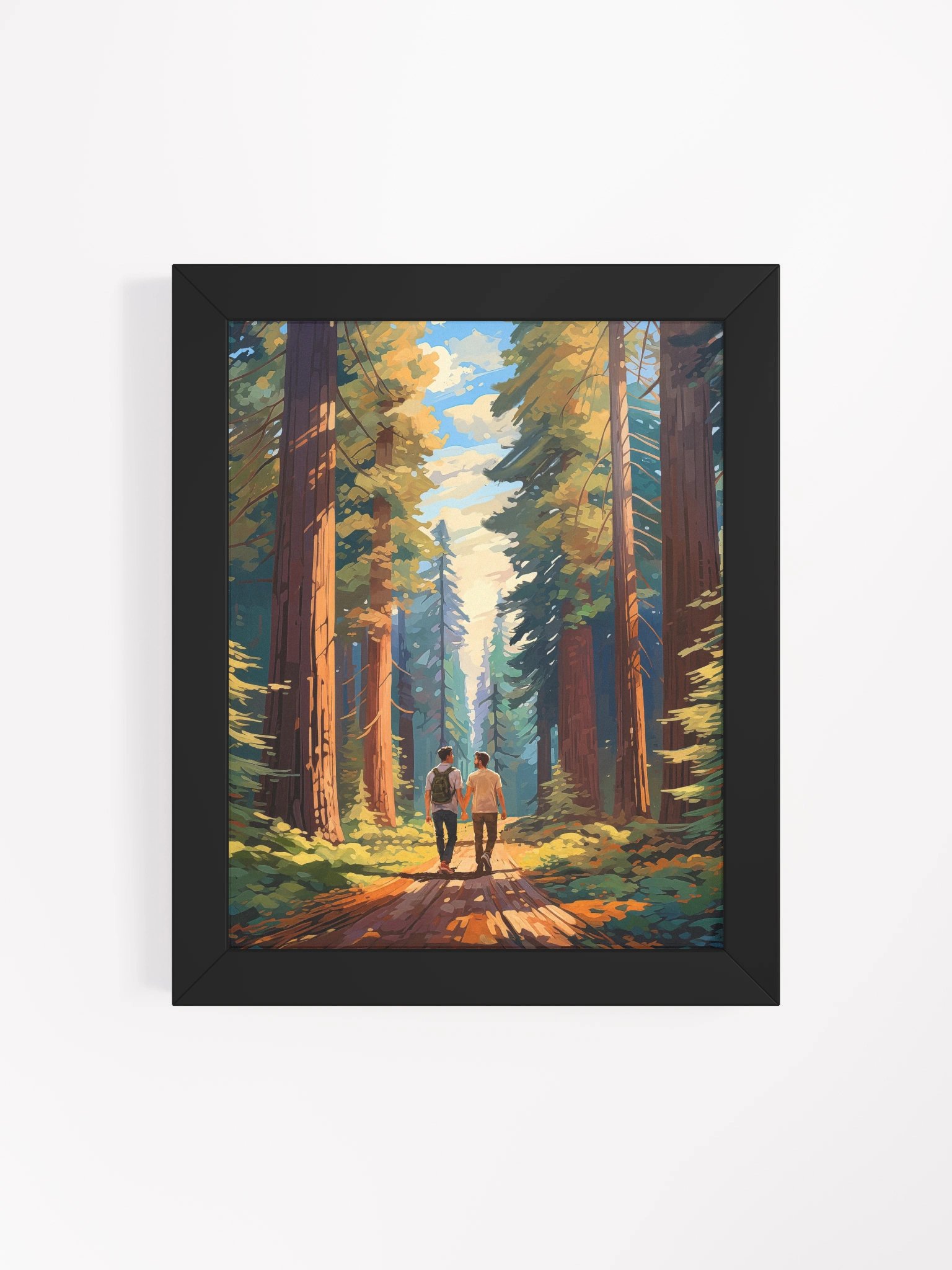 Seeing The Redwoods Together - Gay Couple Studio Framed Print product image (65)