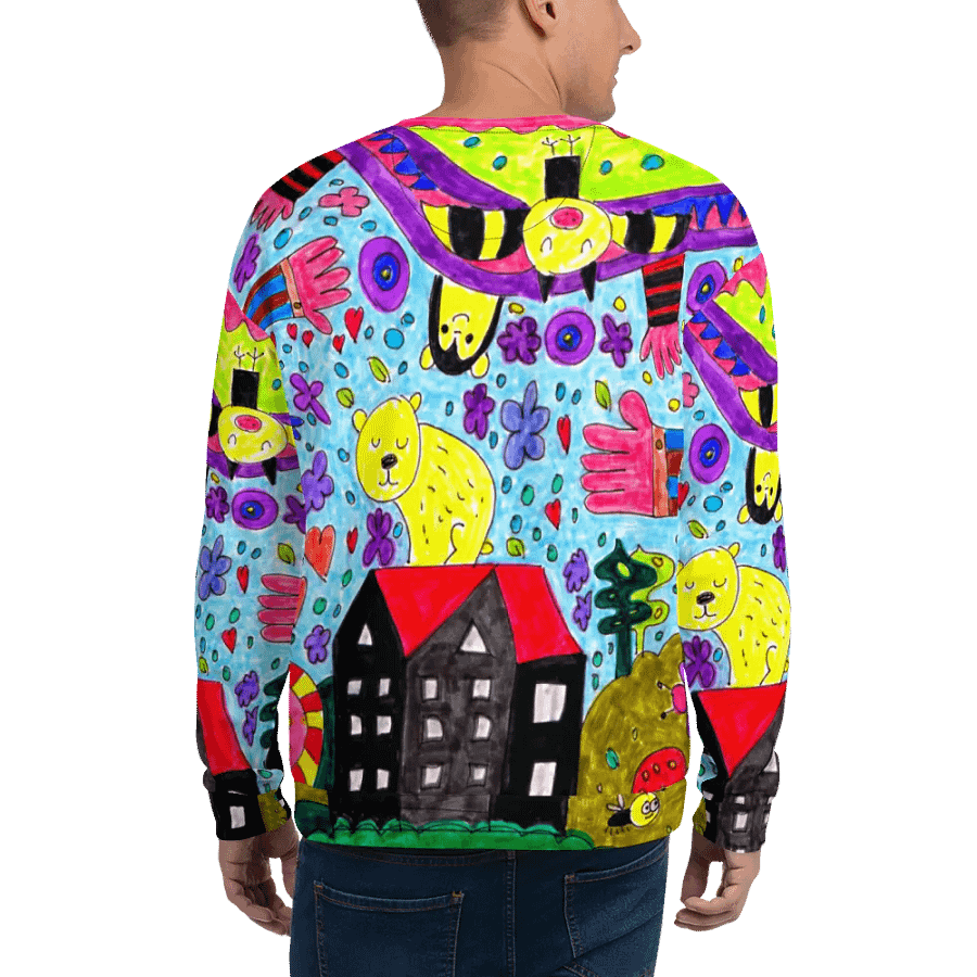 Abstract Vibrant Doodle Characters Unisex Sweatshirt product image (10)