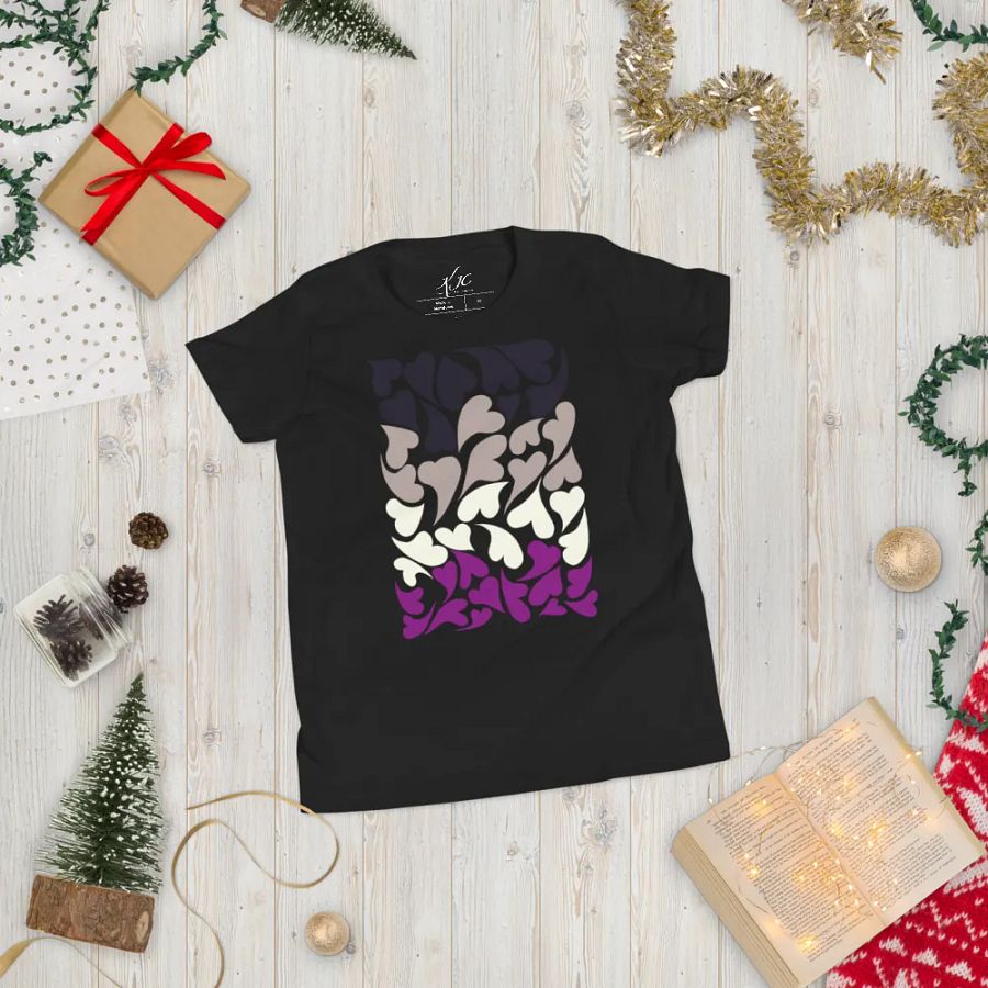 Nestled PRIDE Asexual T-shirt (Youth) product image (8)