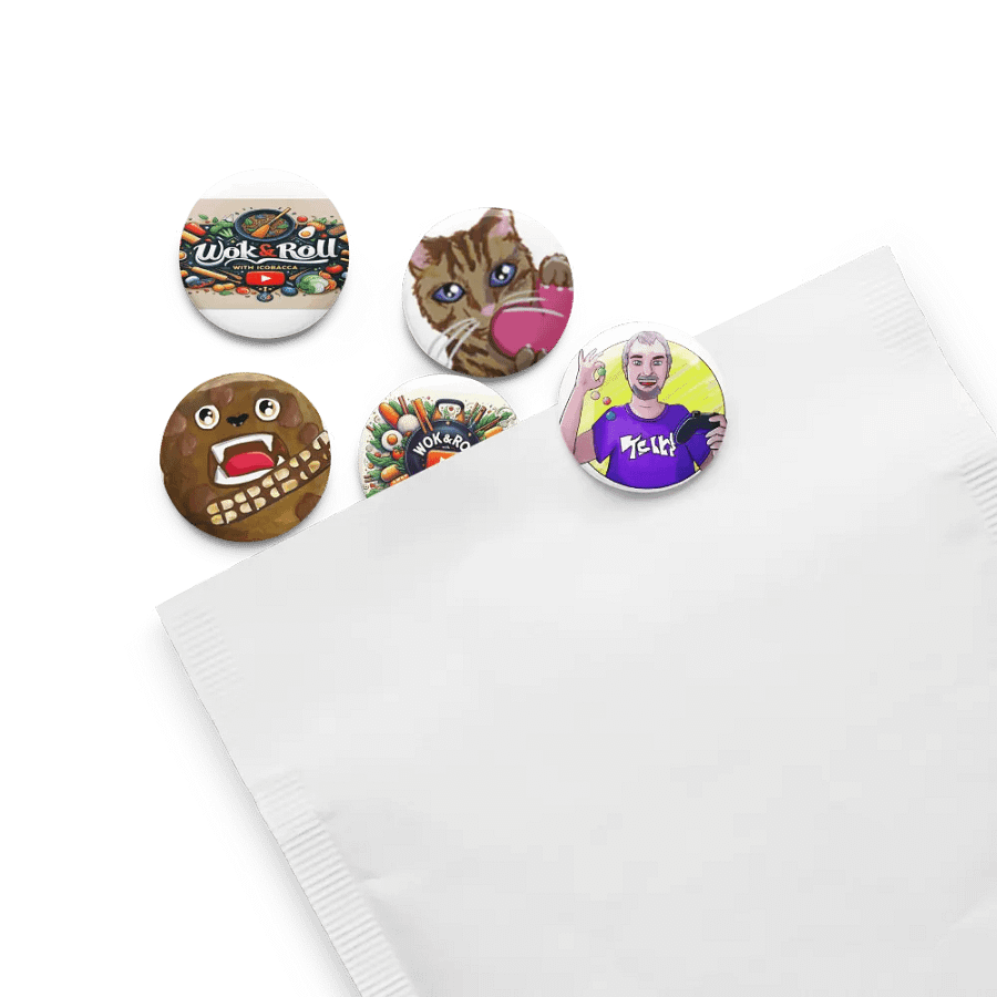 Wok & Roll Pin Button Set product image (13)