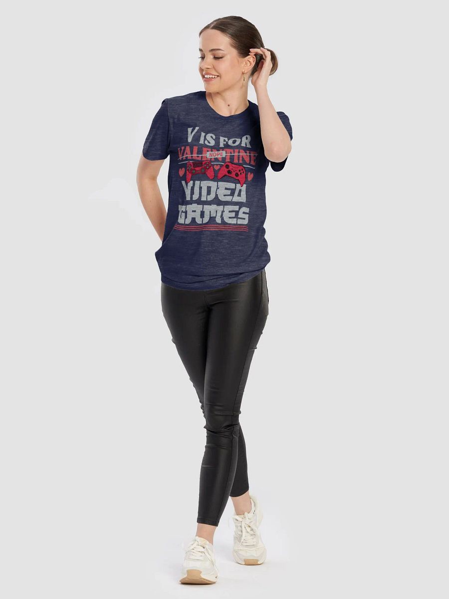 V Is for Videogames – Anti-Valentine Gamer T-Shirt product image (10)