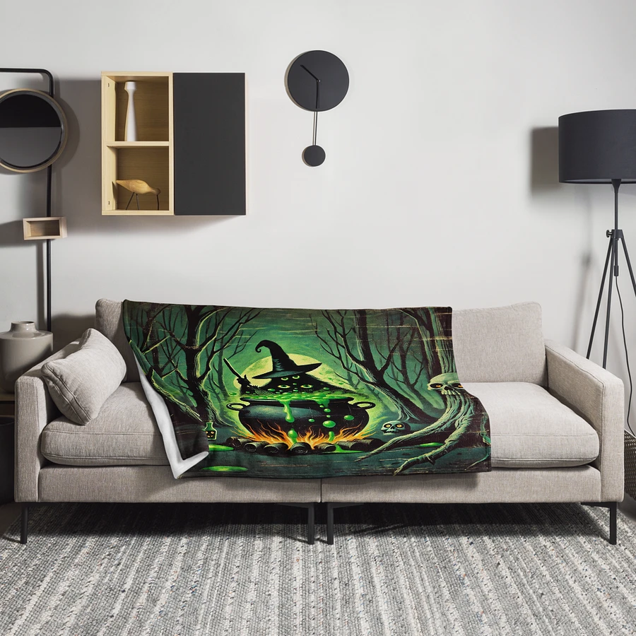 Cauldron Monster Spooky Throw Blanket product image (25)