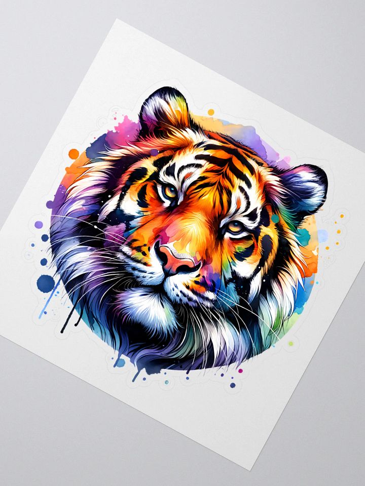 Watercolor Tiger Kiss Cut Sticker product image (2)
