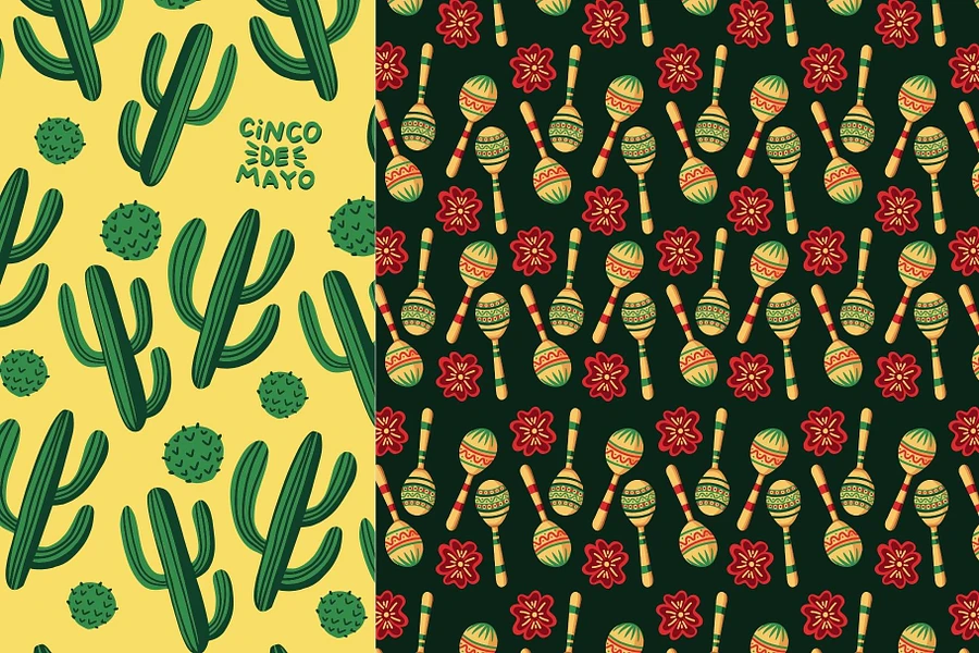 Mexican Cinco de Mayo Seamless Patterns product image (7)