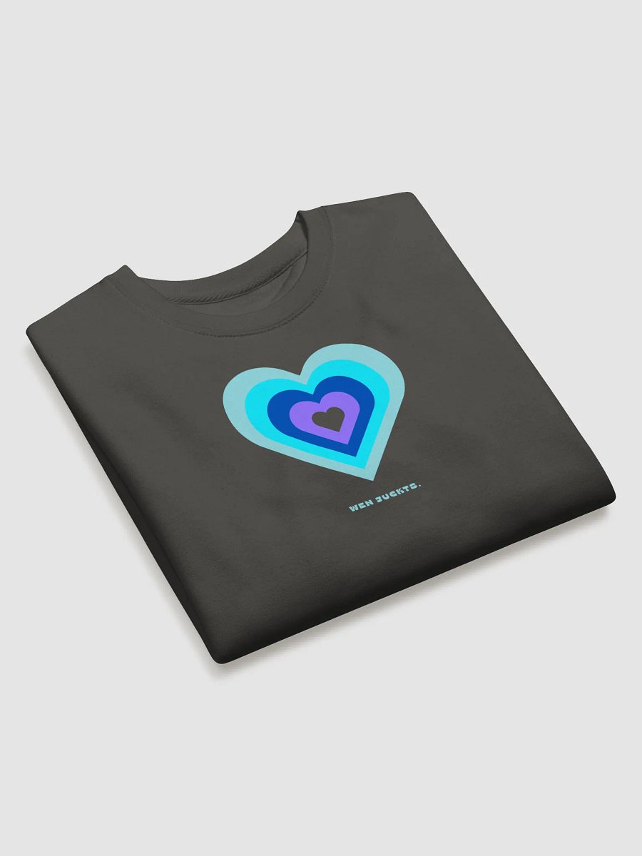 Cheaky heart Premium Sweatshirt "Wen juckts." - blue purple product image (23)