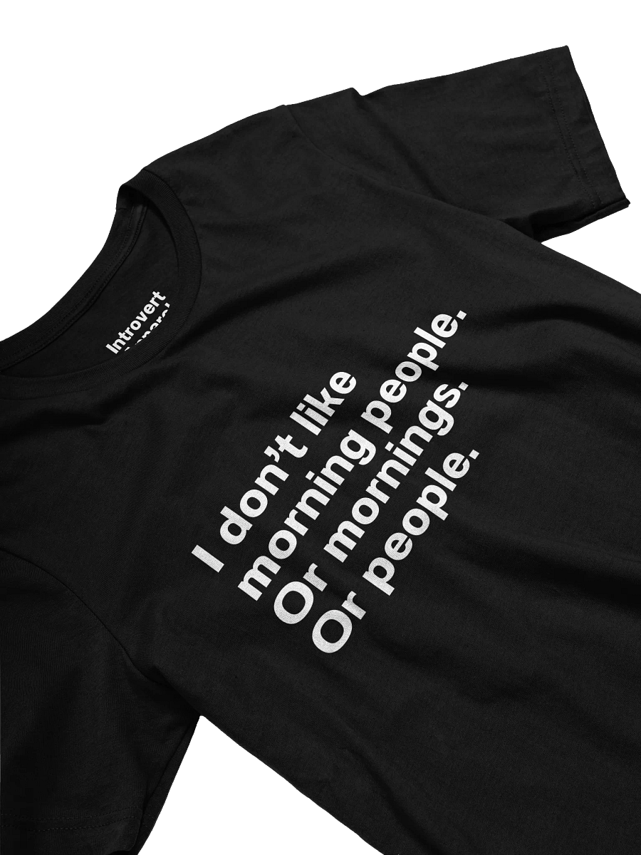 I don't like morning people. Or mornings. Or people Unisex T-Shirt product image (24)