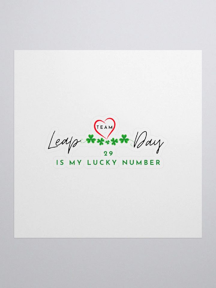 Kiss Cut Sticker - 29 IS MY LUCKY NUMBER product image (1)
