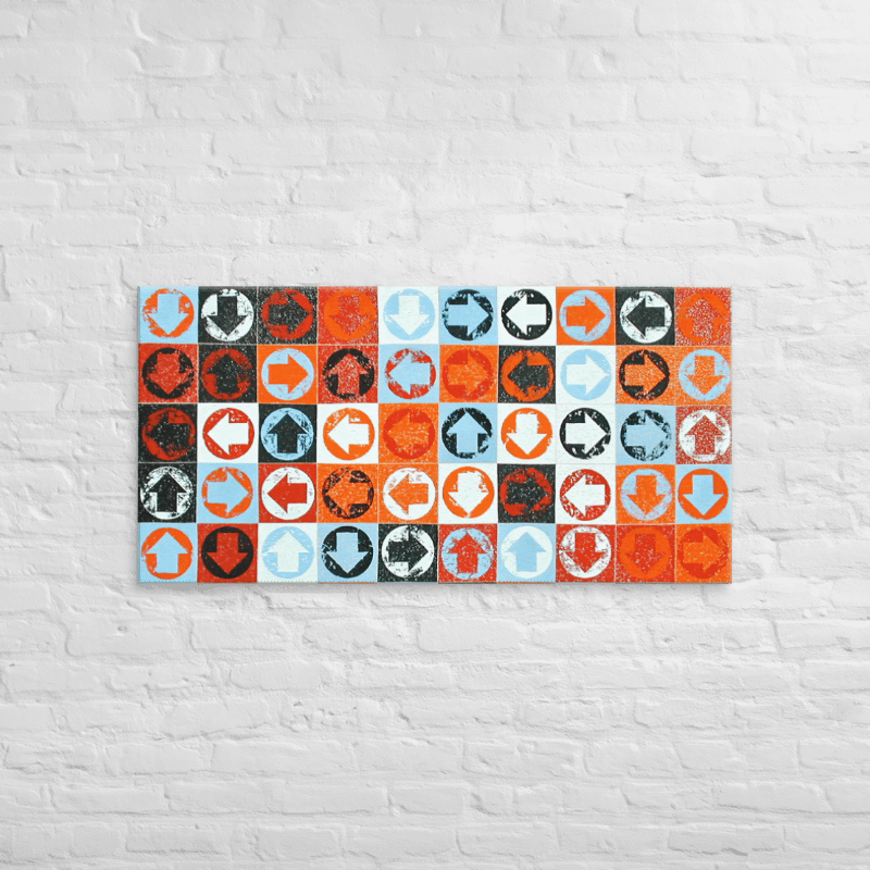 Mapping Heaven 5x10 (2001) on canvas (24" x 48") product image (2)
