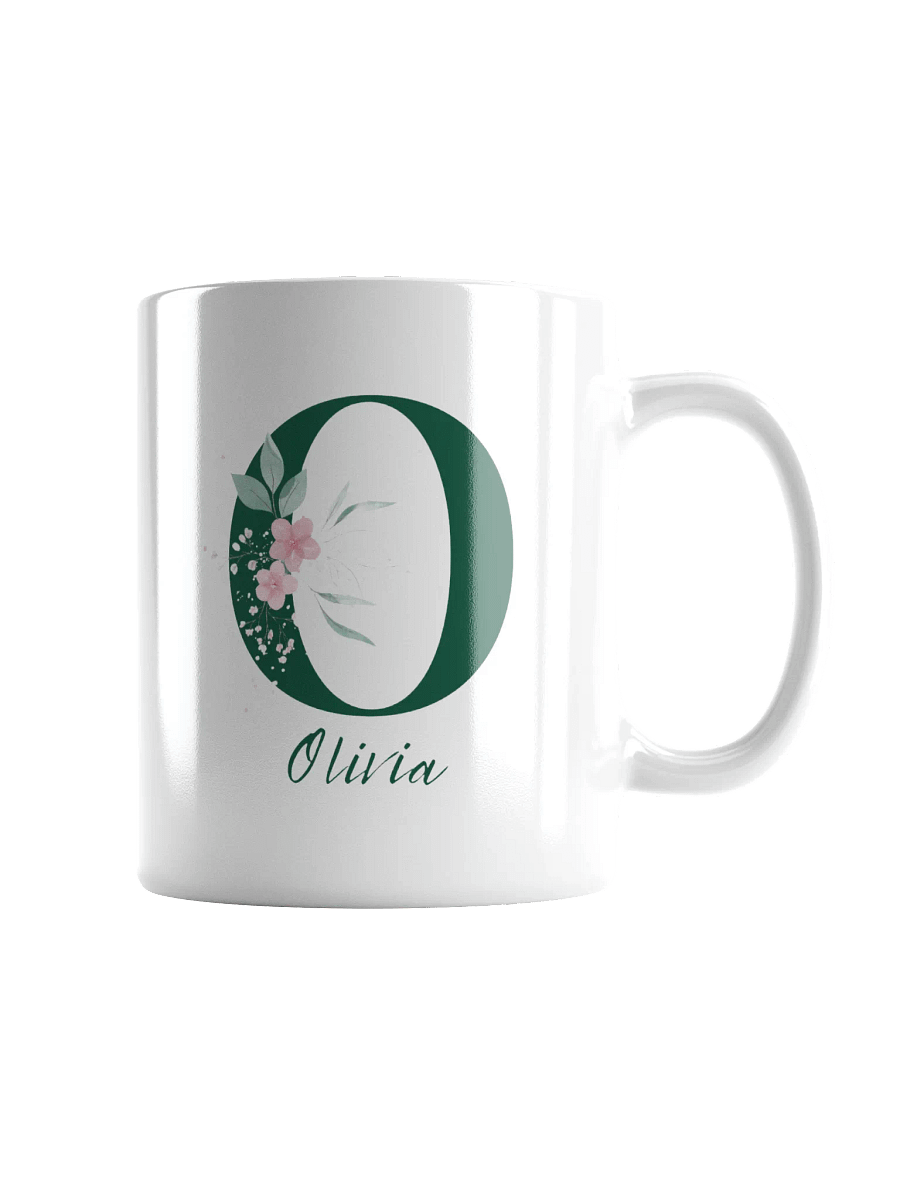 Personalized Floral Monogram Mug – Elegant Custom Design product image (1)