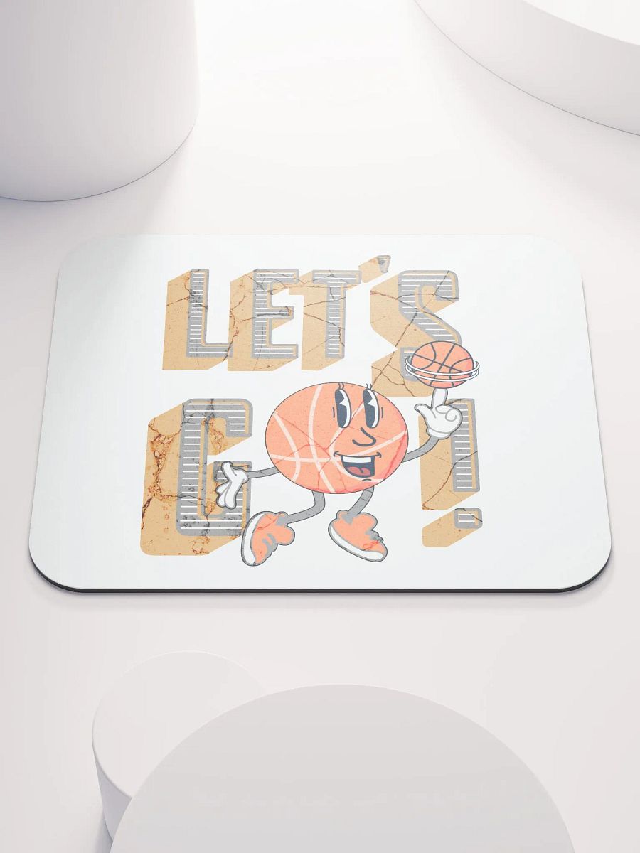 Lets Go Basketball Mascot Spinning Mouse Pad product image (1)