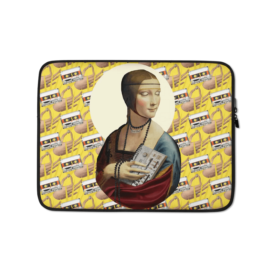 TB 303 Chill-out Lady by Frank Fonik, Techno EDM Laptop Sleeve product image (1)