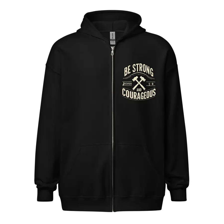 Be Strong and Courageous Zip Hoodie product image (1)