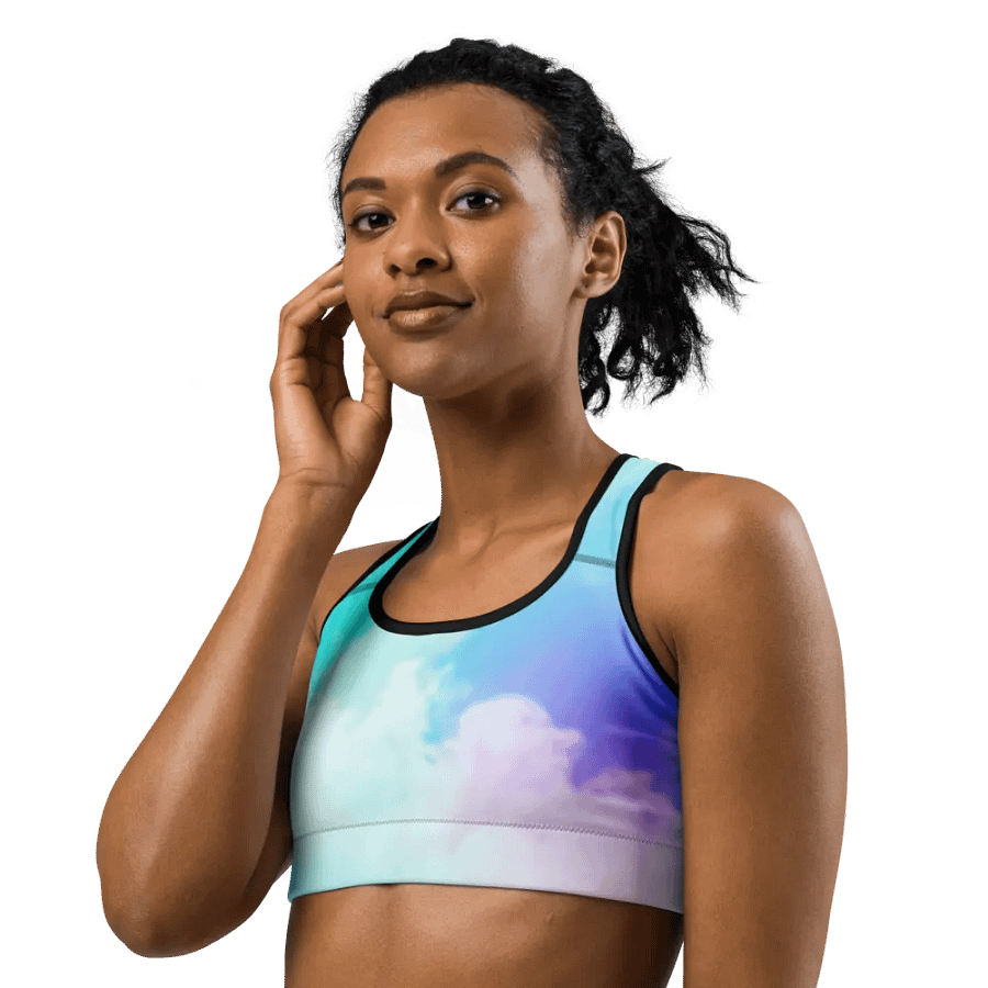 Blur cloud rainbow Design Sports Bra - V2 product image (7)