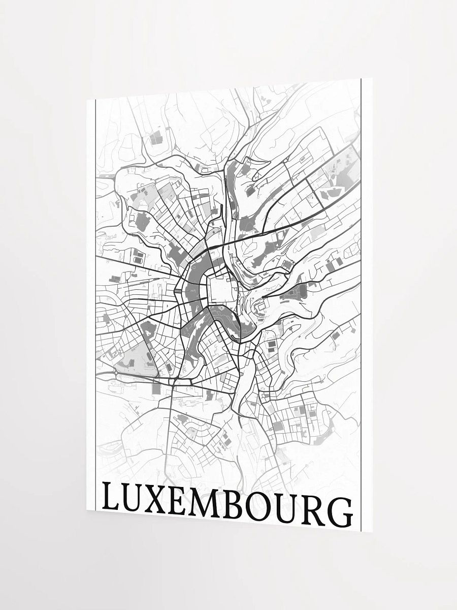Luxembourg, Luxembourg, city map print product image (9)