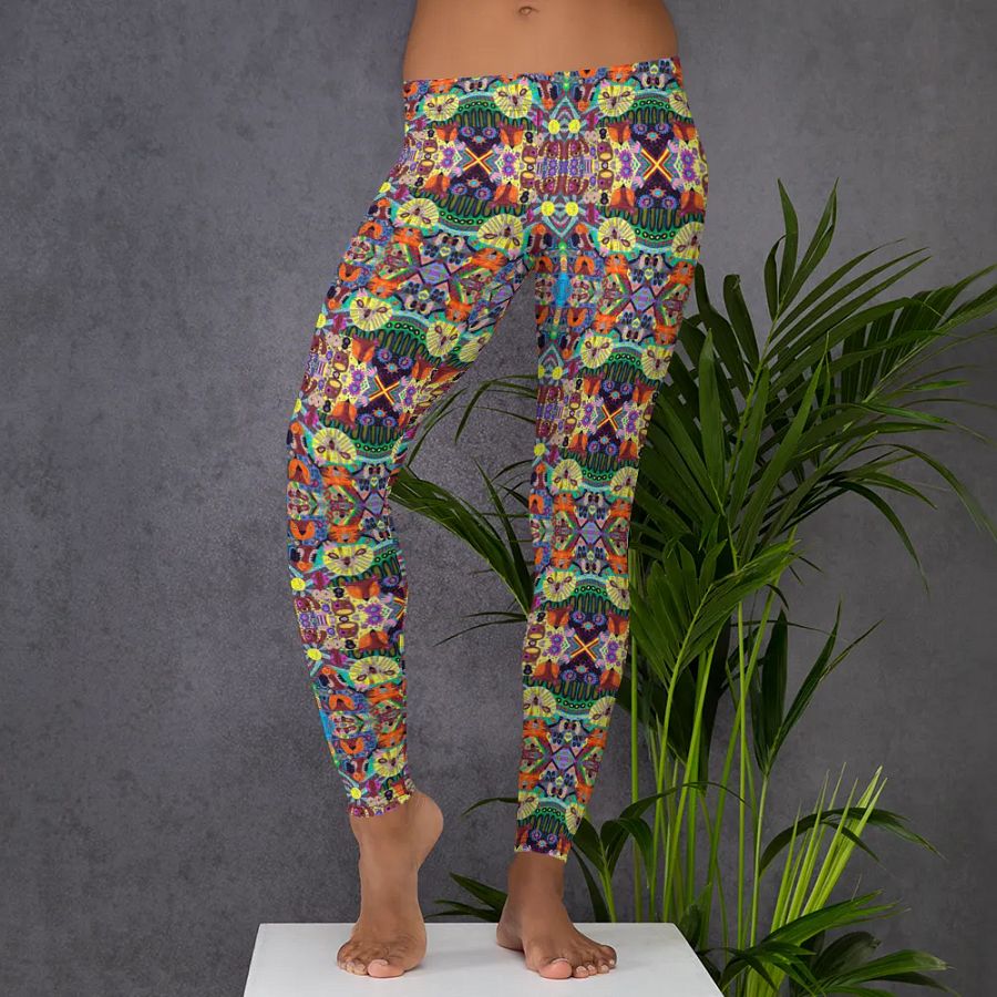 Abstract Doodle Art Animals Ladies Leggings product image (8)