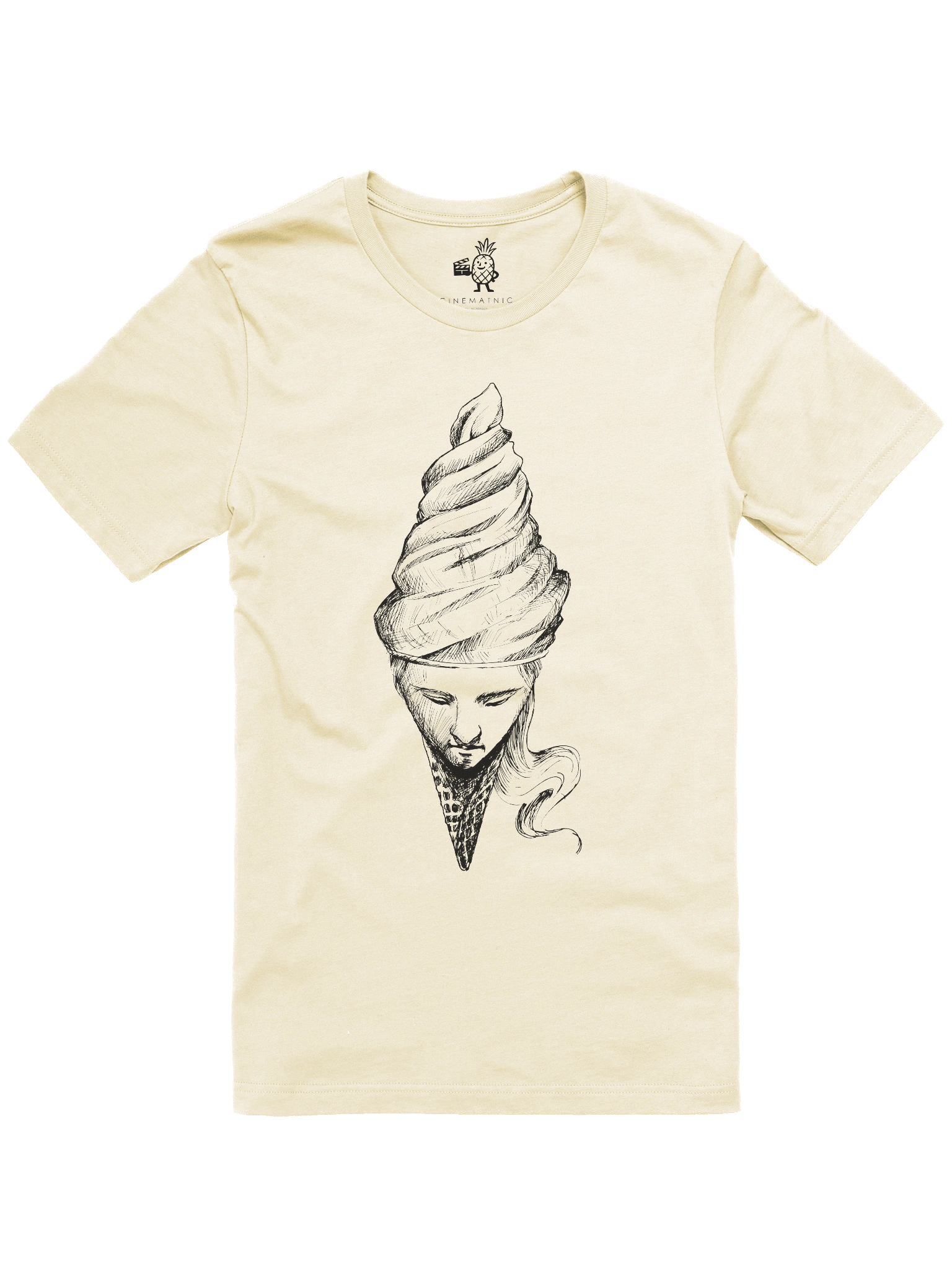 Ice Cream Cone Man With Hipster Beard Unisex T-Shirt product image (10)