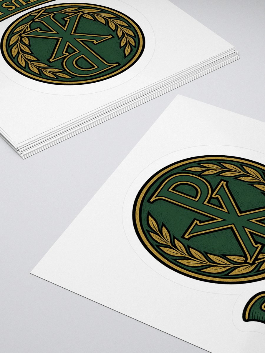 Chi-Rho sticker green product image (4)