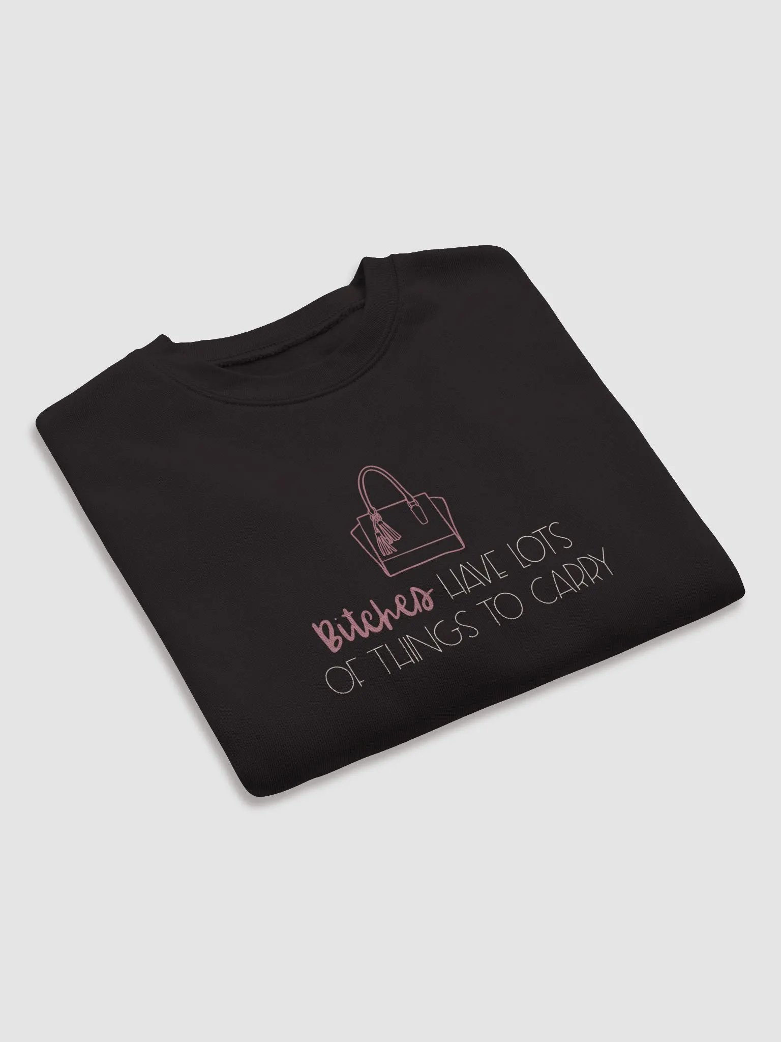 B*tches Have Lots of Things to Carry Crop Crew Neck product image (2)