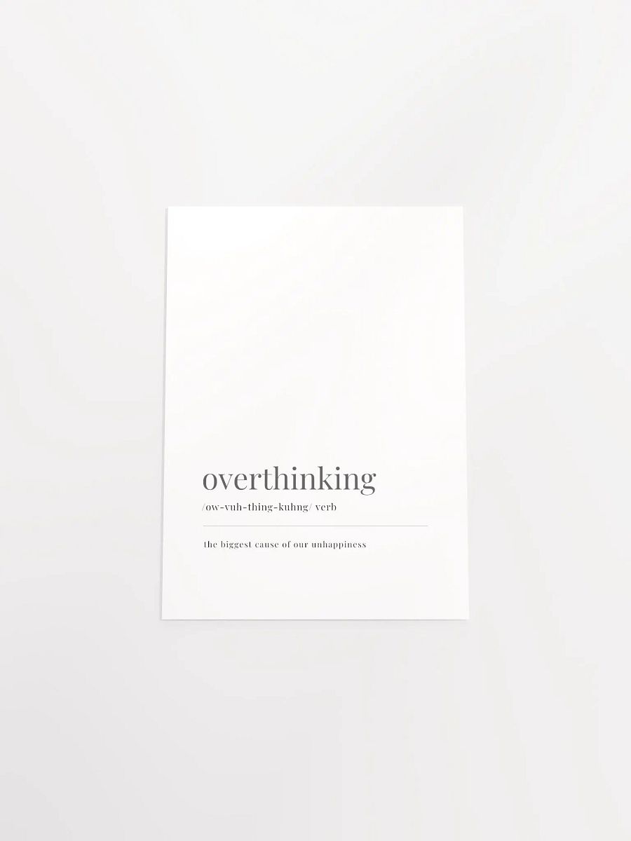 Overthinking Definition Poster Print product image (29)