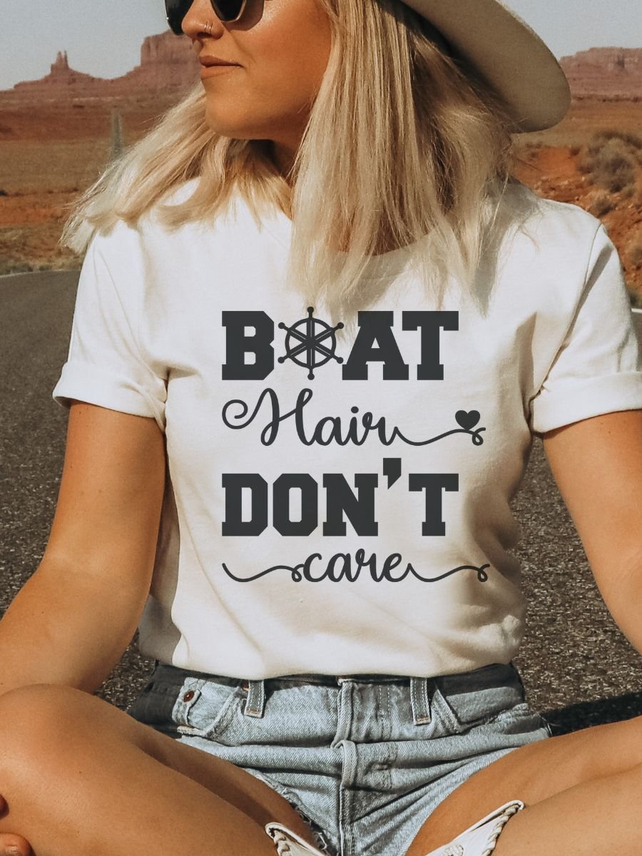 Boat Hair, Don't Care!! Bella+Canvas 3001 Unisex Tshirt (seven colors!) product image (1)