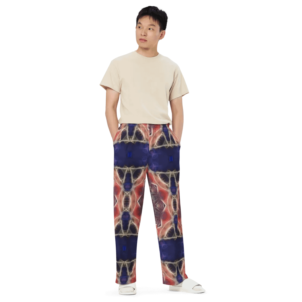 Peachy and Yellow Kaleidoscope Wideleg Pants product image (6)