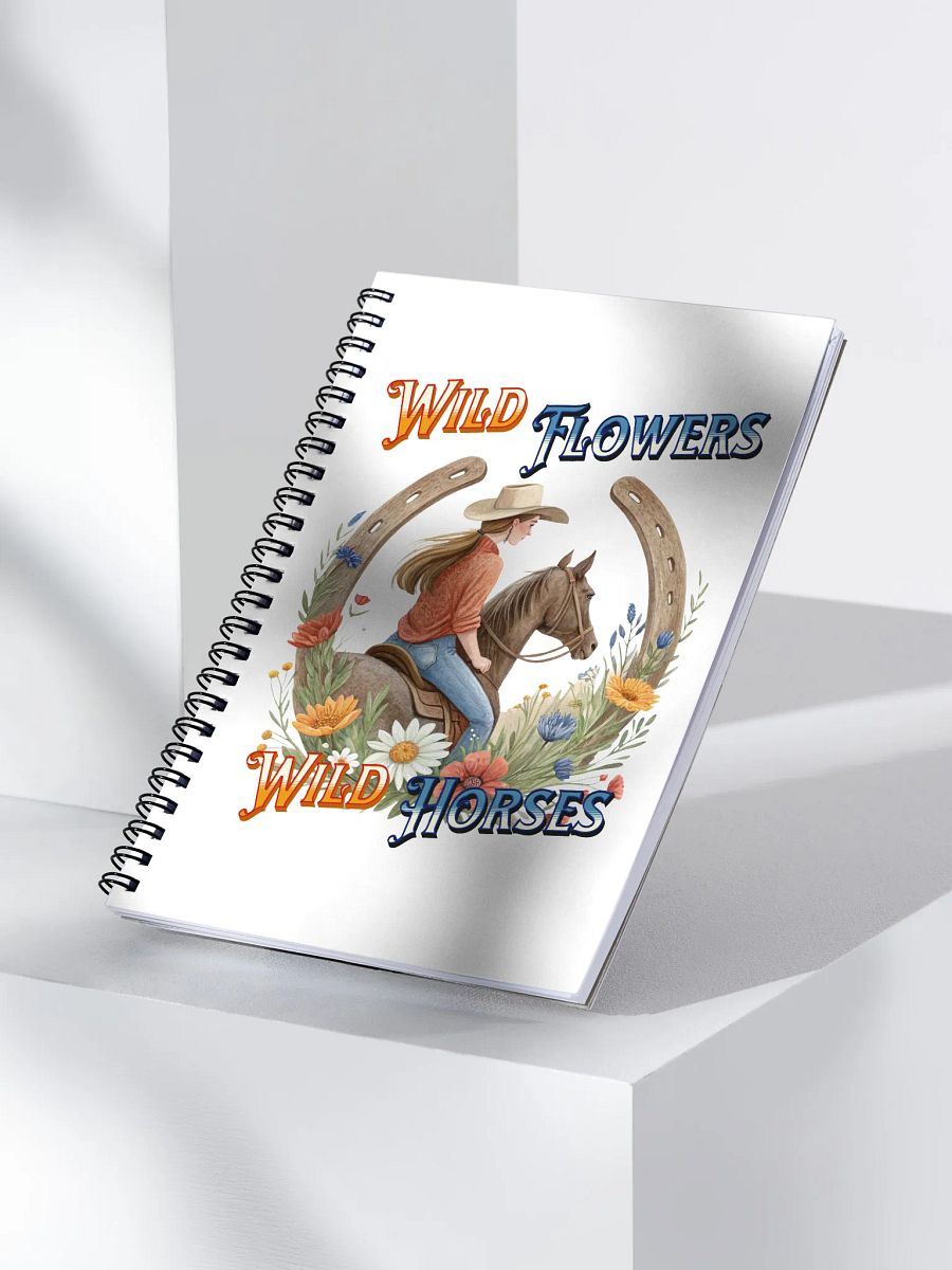 Wild Flowers Wild Horses Cowgirl Spiral Notebook product image (3)