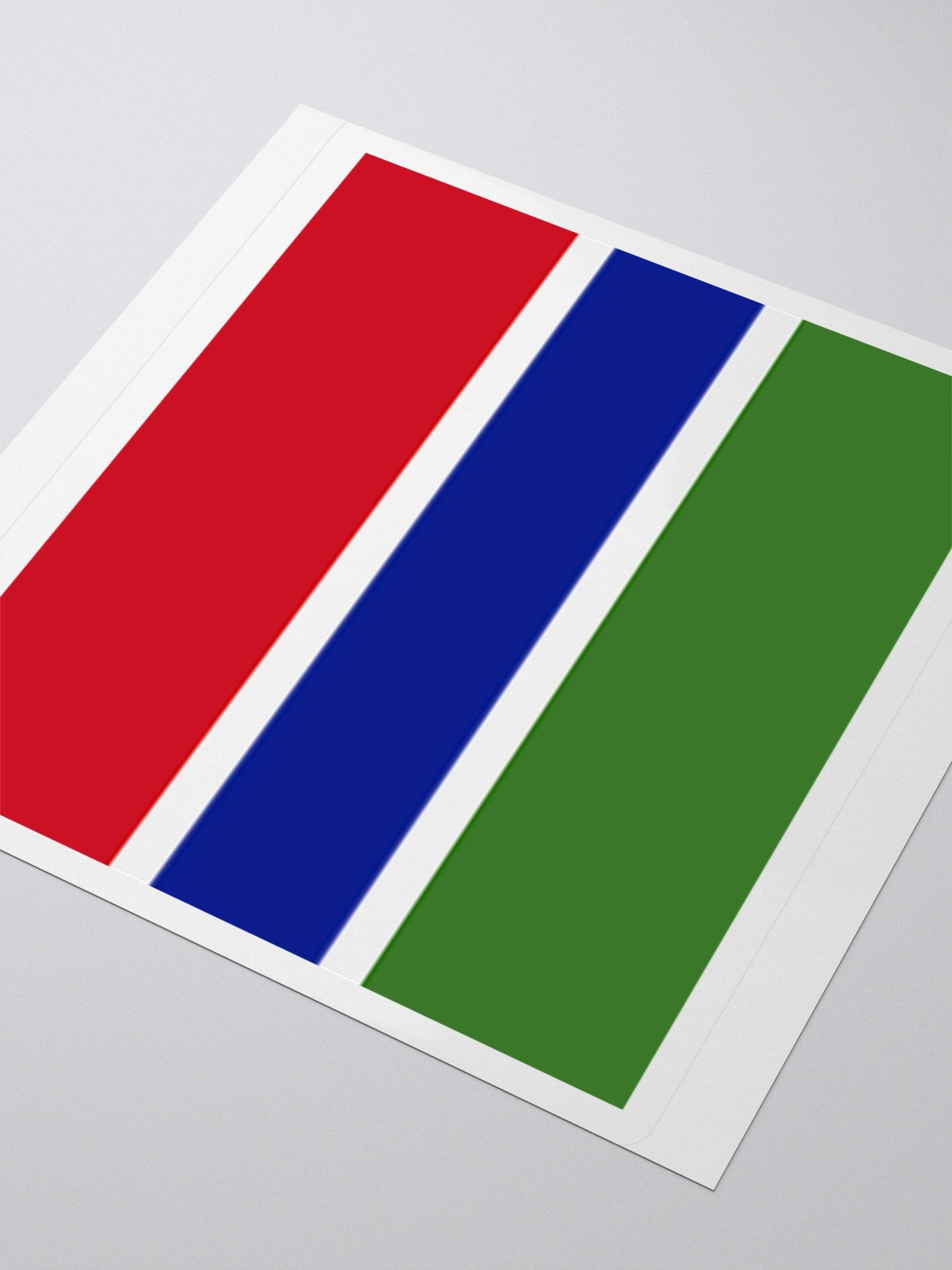 Gambia Flag Sticker | Wavy River Design | Durable Vinyl | 3 Sizes product image (8)