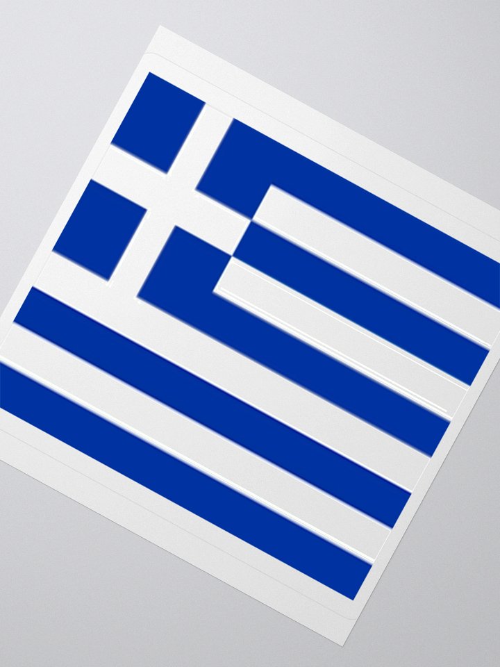 Greece Flag Sticker | Blue White Cross Design | Durable Vinyl | 3 Sizes product image (5)
