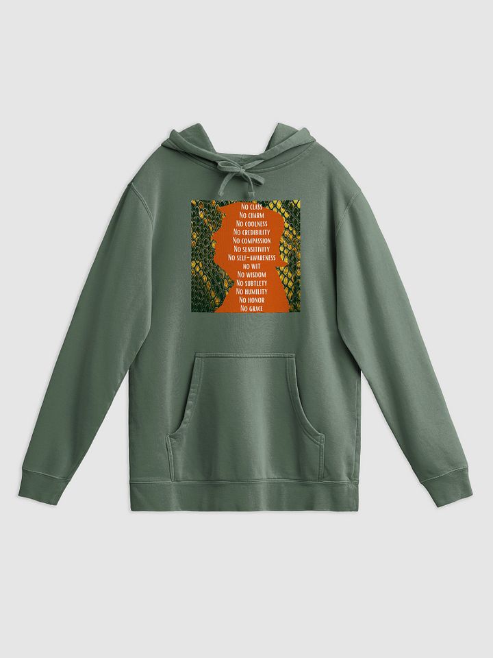 No Class, No Charm, No Coolness Donald Trump Silouhette Vintage Pigment-Dyed Hoodie Set product image (1)