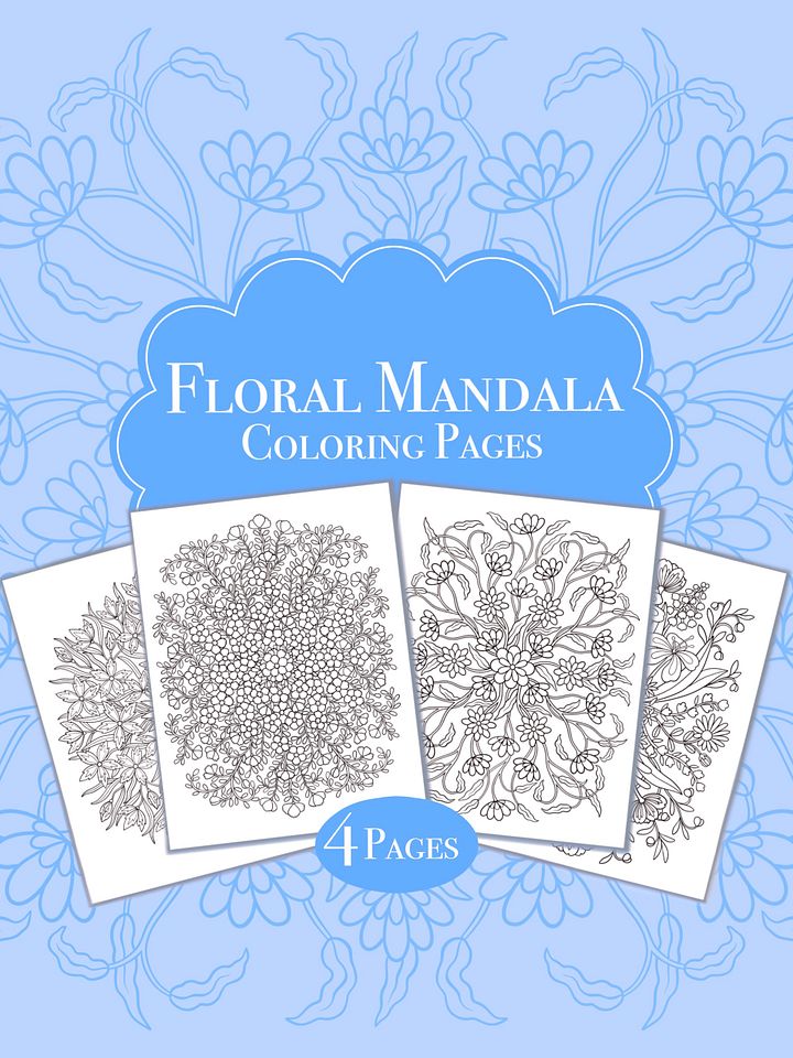 Hand Drawn Floral Mandala product image (2)