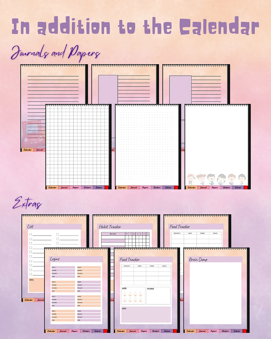 Cute Gaming Themed Perpetual Planner - Digital Version - Goodnotes Compatible product image (5)